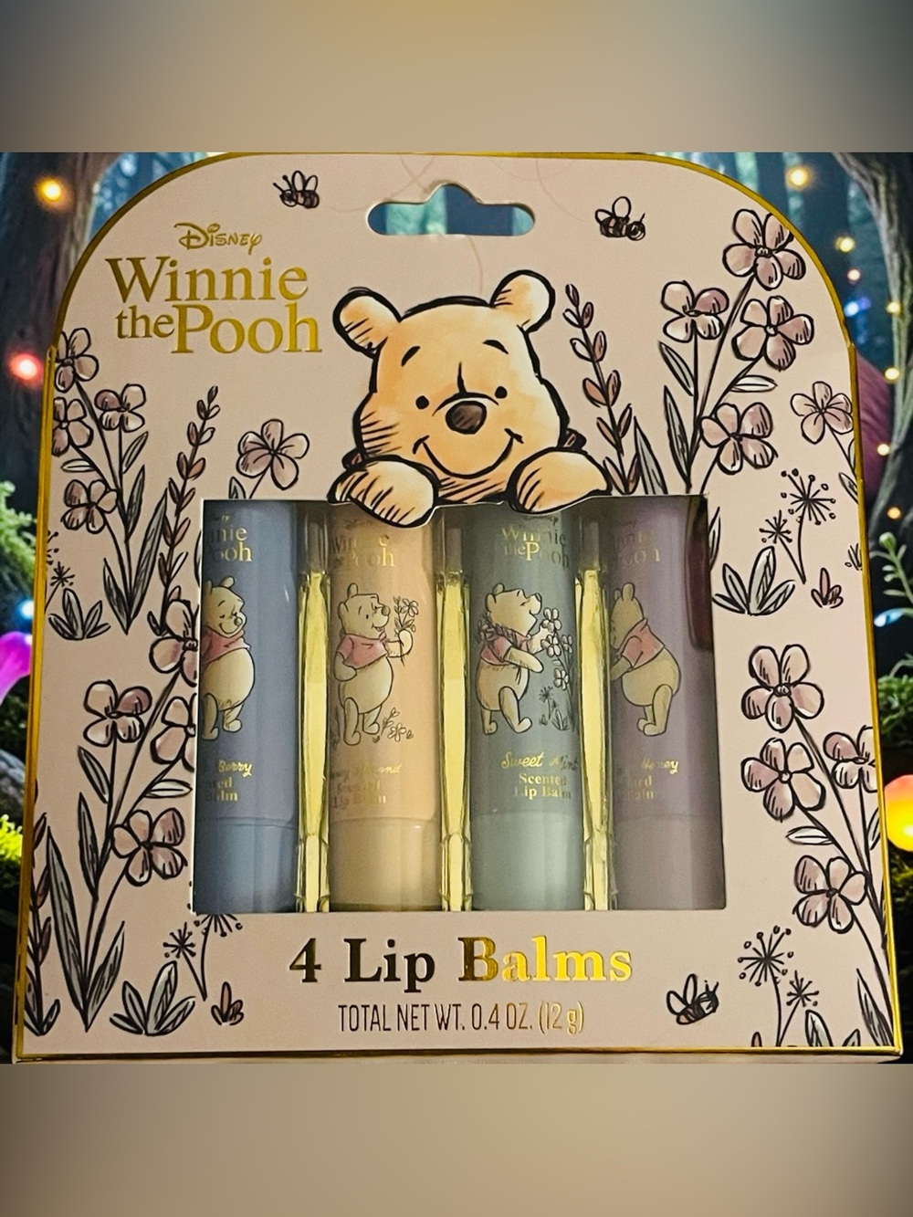 🍄‍🟫HOST PICK🍄‍🟫Winnie the Pooh 4-Pack Lip Balm Set – Pastel Mixed Scents 🍯 - Picture 2 of 5